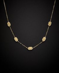 Italian Gold - 14k Adjustable Station Necklace - Lyst