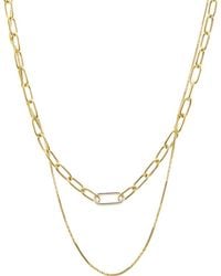 Meshmerise - 18K Over 0.05 Ct. Tw. Lab-Grown Diamond Necklace - Lyst