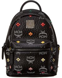 MCM Stark Bebe Boo Mini Studded Visetos Backpack - Black