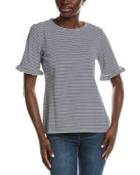 Jones New York - Elbow Ruffle Sleeve T-Shirt - Lyst