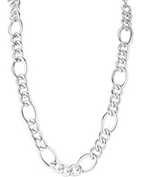 Chloe and Madison - Silver Chunky Figaro Collar Necklace - Lyst
