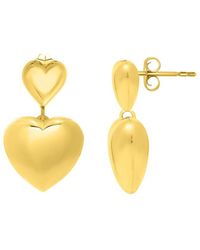 Italian Gold Over Silver - 14k Drop Earrings - Lyst