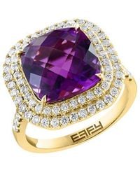 Effy Fine Jewelry - 14K 6.57 Ct. Tw. Diamond & Amethyst Ring - Lyst