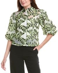 Gracia - Floral Print Sheer Top - Lyst