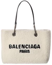 Balenciaga - Duty Free Medium Shearling Tote - Lyst