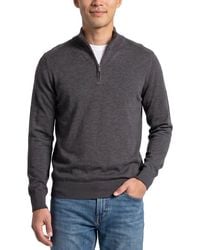 RAFFI - Jersey 1/4-Zip Mock Neck Sweater - Lyst