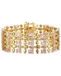 Rachel Glauber - 14k Plated Cz Bracelet - Lyst