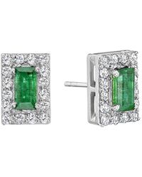 Forever Creations USA Inc. - Forever Creations 14K 2.06 Ct. Tw. Diamond & Emerald Earrings - Lyst