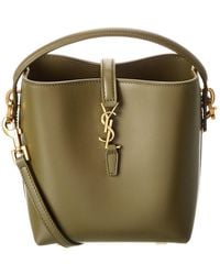 Saint Laurent - Le 37 Mini Leather Bucket Bag - Lyst