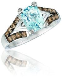 Le Vian - 14k White Gold® 1.60 Ct. Tw. Diamond & Aquamarine Ring - Lyst