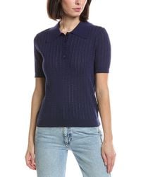 HL Affair - Pointelle Polo Sweater - Lyst