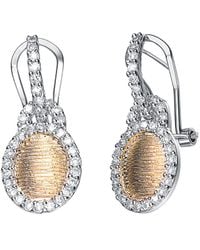 Genevive Jewelry - 14k Plated & Silver Cz Drop Earrings - Lyst