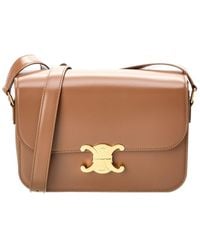 Celine - Triomphe Medium Leather Shoulder Bag - Lyst