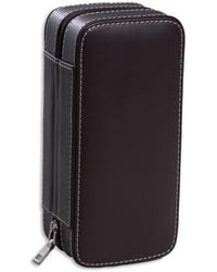 Bey-berk - Davidson Brown Leather Double Watch Travel Case - Lyst