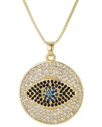 Eye Candy LA - Luxe Collection Julian Evil Eye Sterling Silver Chain Necklace With Brass Pendant - Lyst