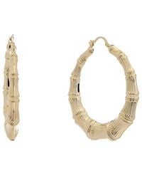 Juvell - 18K Plated Bamboo Hoops - Lyst