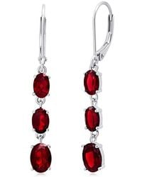 MaxColor - 2.50 Ct. Tw. Garnet Dangle Earrings - Lyst