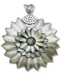 Samuel B. - Silver Mother Of Pearl Flower Pendant - Lyst