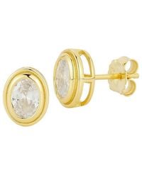 Glaze Jewelry - 14K Plated Cz Earrings - Lyst