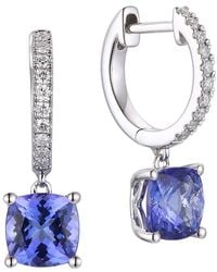 Gregg Ruth - 14K 2.18 Ct. Tw. Diamond & Tanzanite Huggie Earring - Lyst