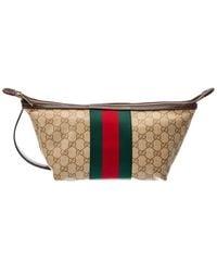 Gucci - GG Web Small Canvas Toiletry Case - Lyst