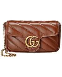 Gucci - Gg Marmont Super Mini Matelasse Leather Shoulder Bag - Lyst