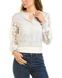 French Connection Kady Lace Mozart Cardigan - White