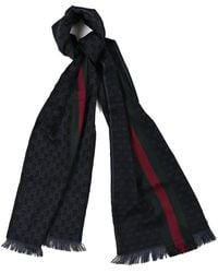 Gucci - Wool Silk GG Monogram Web Verbier Fringe Scarf (authentic Pre-loved) - Lyst