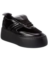 Giuseppe Zanotti - Alma Velvet & Leather Platform Sneaker - Lyst