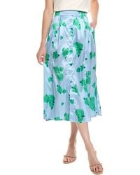 AREA STARS - Floral Carwash Midi Skirt - Lyst