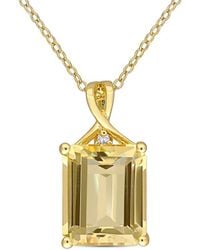 Rina Limor - Vermeil 6.58 Ct. Tw. Gemstone Octagon Necklace - Lyst