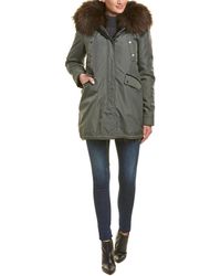 Nicole Benisti Belleville Leather-trim Coat - Multicolour