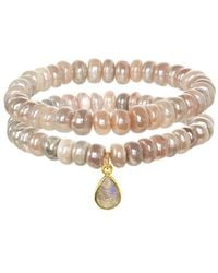 Rachel Reinhardt Jewelry - 14k Over Silver Gemstone Stretch Bracelet - Lyst