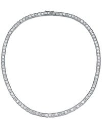 Genevive Jewelry - Silver Cz Tennis Necklace - Lyst
