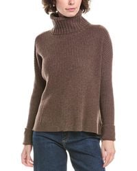 RAFFI - Rib Turtleneck Cashmere Sweater - Lyst