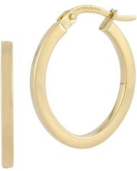 Ember Fine Jewelry - 14k Squared Oval Hoops - Lyst