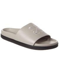 Off-White c/o Virgil Abloh - Off-whitetm Pool Time Leather Slide - Lyst