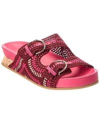 Ferragamo - Shaula Leather Flat Sandal - Lyst