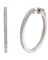 Diamond Select Cuts - 0.35 Ct. Tw. Diamond Inside Out Hoops - Lyst