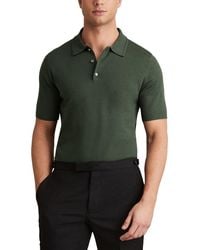 Reiss - Manor Merino Half Butt Wool Polo Sweater - Lyst