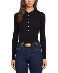 L'Agence - Sterling Collared Sweater - Lyst