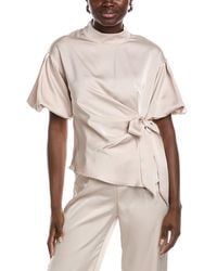 Gracia - Side Tie Satin Top - Lyst