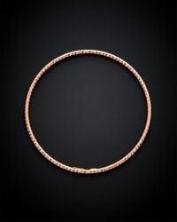 Italian Gold - 14k Italian Rose Gold Bangle Bracelet - Lyst