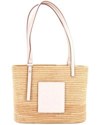 Loewe - Woven Raffia Square Basket Tote Small (Authentic Pre-Loved) - Lyst
