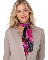 Blue Pacific - Leopard Rose Neckerchief - Lyst
