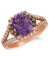 Le Vian - Le Vian 14K 1.82 Ct. Tw. Diamond & Amethyst Eternity Ring - Lyst