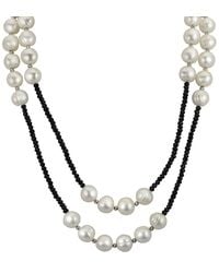 Pearls - Imperial Silver 58.08 Ct. Tw. Spinel & 8-9mm Freshwater Pearl Necklace - Lyst