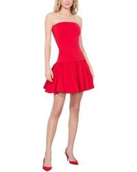 Alice + Olivia - Oriana Strapless Drop Waist Mini Dress - Lyst