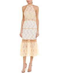 Foxiedox Lace Midi Dress - Natural