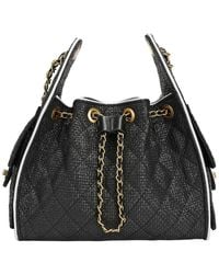 Tiffany & Fred Paris - Woven Canvas Shoulder Bag - Lyst